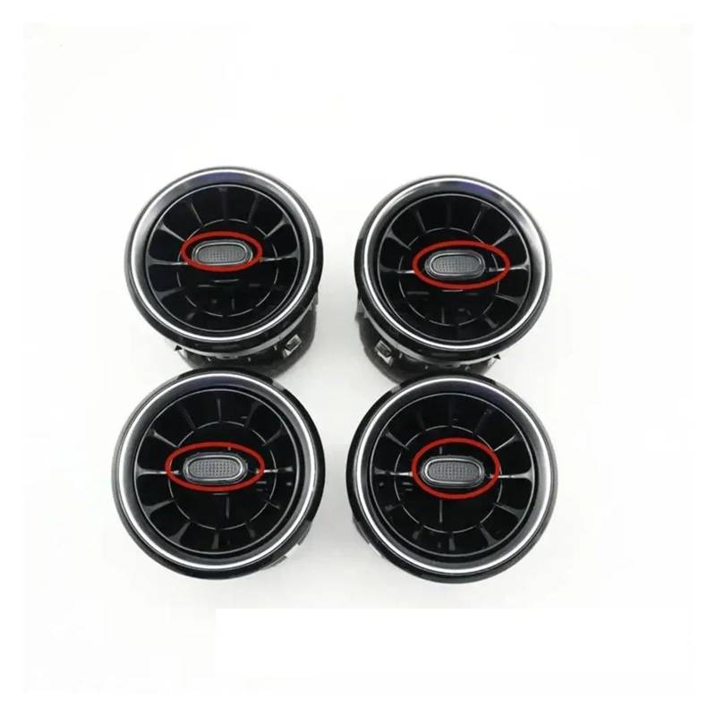 Lüftungsschlitze for Die Klimaanlage Im Auto, Zentrales Vorderes Armaturenbrett, Turbo-modifizierte Verkleidung(4pcs Silver Black) von LaiYN