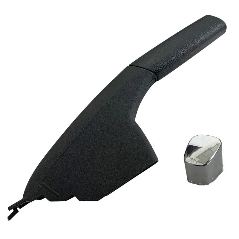Schwarzer Handbremshebel aus Kunststoff mit Knopfabdeckung, kompatibel mit V&W* Po&lo* 5 6R 2011–2018 6R0711461 6R0711333 von LaiYN