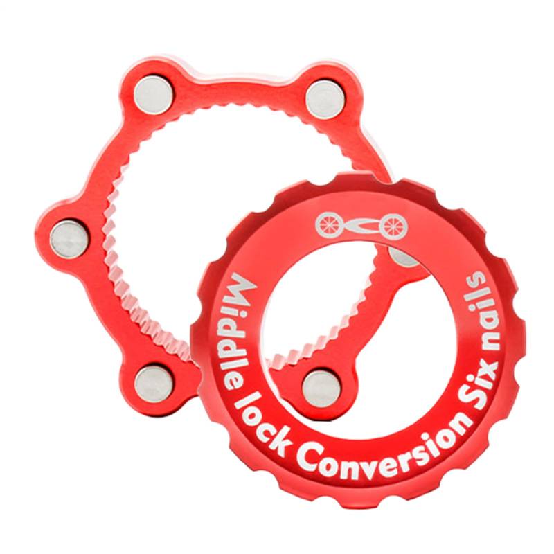 Centerlock Auf 6-Loch Adapter | Scheibenbremse Nabenadapter - 6-Loch Scheibenadapter für ATV Motocross Rennrad mit Centerlock-System von Lainiaoly