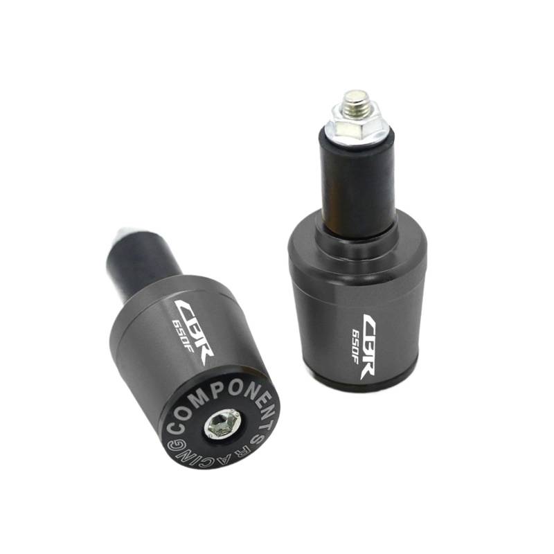 Laiteanqi Compatible with Hon Da CBR650F CBR650 F CBR 650 F Motorradzubehör Universal-Lenkergriffe Lenkergriff-Endkappenstopfen Lenkerendstopfen-Set(Grey) von Laiteanqi
