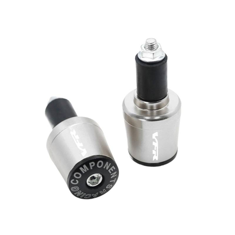 Laiteanqi Compatible with Hon Da VFR400 NC30 VFR750 VFR800/F VFR 800 VFR1200/F Motorradteile CNC Lenkergriffe Lenkerkappe Endstopfen Lenkerendstopfen-Set(Silver) von Laiteanqi