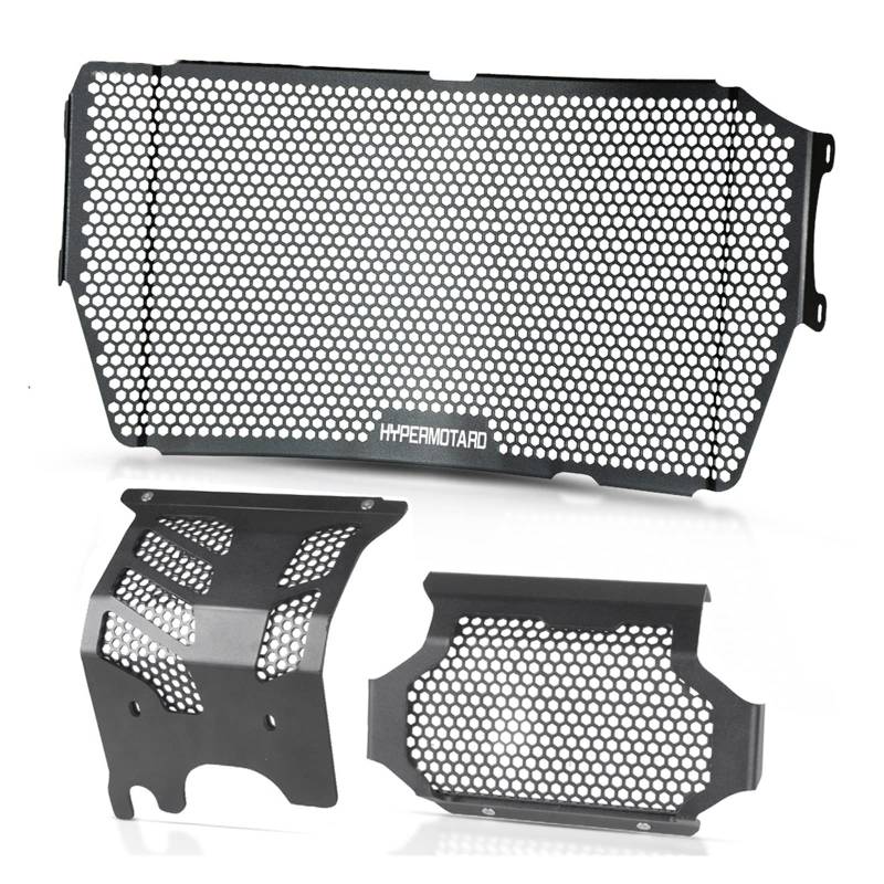 Laiteanqi Motorrad Kühlergrillabdeckung Motorrad Ölkühler Schutz Grill Motor Kühler Schutzfolie Grille Abdeckung Replacement for Du Cati Hypermotard 950 RVE 2020 2021 SP 2019(Black2) von Laiteanqi