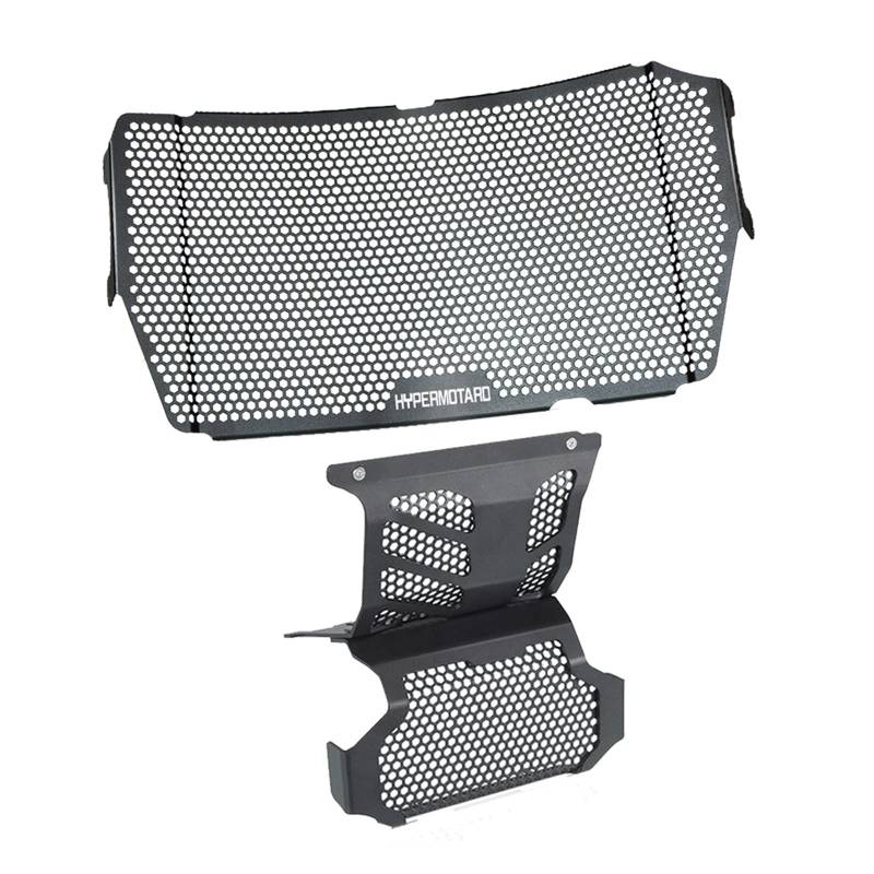Laiteanqi Motorrad Kühlergrillabdeckung Replacement for Du Cati Hypermotard 950 RVE 2020 2021 Motorrad Kühler Schutz Grill Ölkühler Abdeckung Motor Schutzfolie Hypermotard 950(Black2) von Laiteanqi