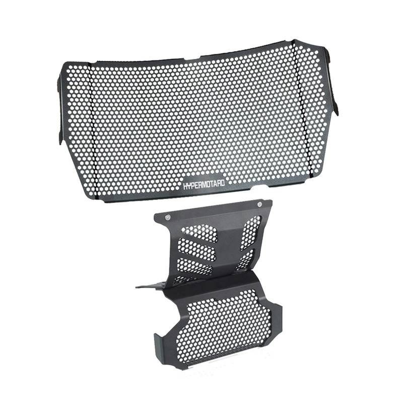 Laiteanqi Motorrad Kühlergrillabdeckung Replacement for Du Cati Hypermotard 950 SP 2019 2020 2021 2022 Motorrad Kühlerschutz Grille Abdeckung Ölkühler Schutz Motor Schutzfolie(Black2) von Laiteanqi