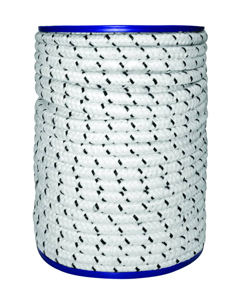 Cabo Leine Polyester 8 mm x 30m, weiß - blau, auf Rolle von Lalizas