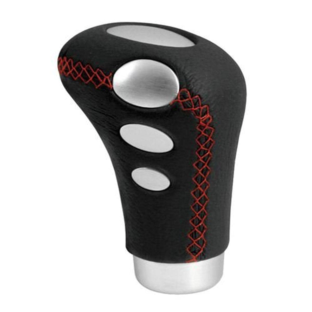 Lampa Cobra 00078 Gear Knob Black Leather with Red Stitching von Lampa