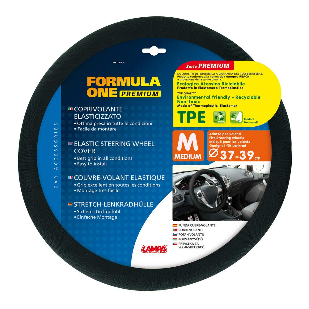 Lampa 33068 Premium Formula Lenkradbezug, TPE, Größe M von Lampa