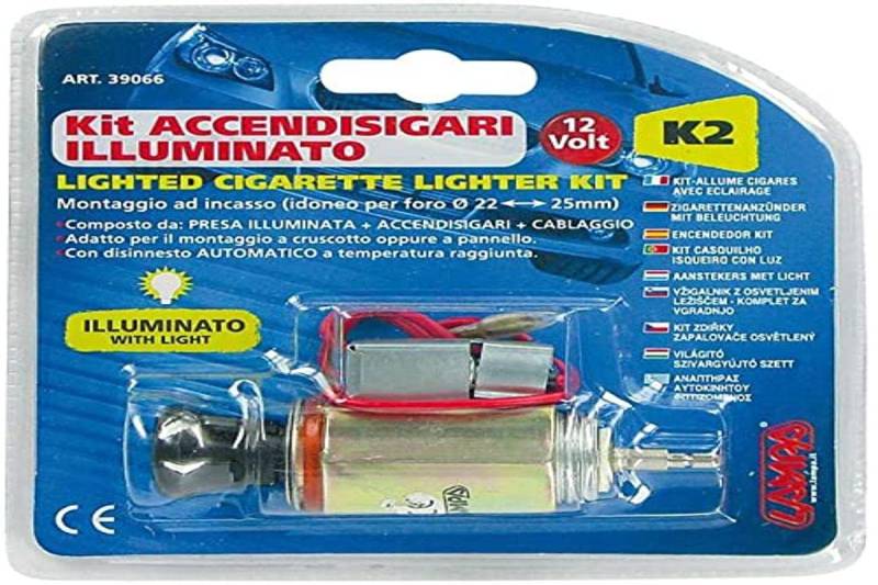 Lampa 39066 Kit beleuchteter Zigarettenanzünder 12 V von Lampa