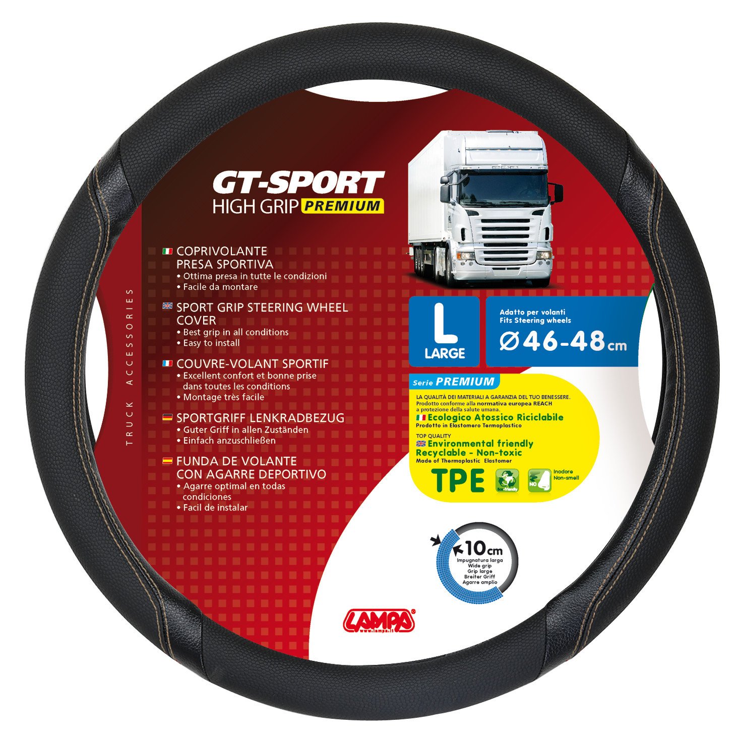 Lampa 98021 Lenkradhülle, thermoplastisches Elastomer (TPE) gt-l Sport von Lampa