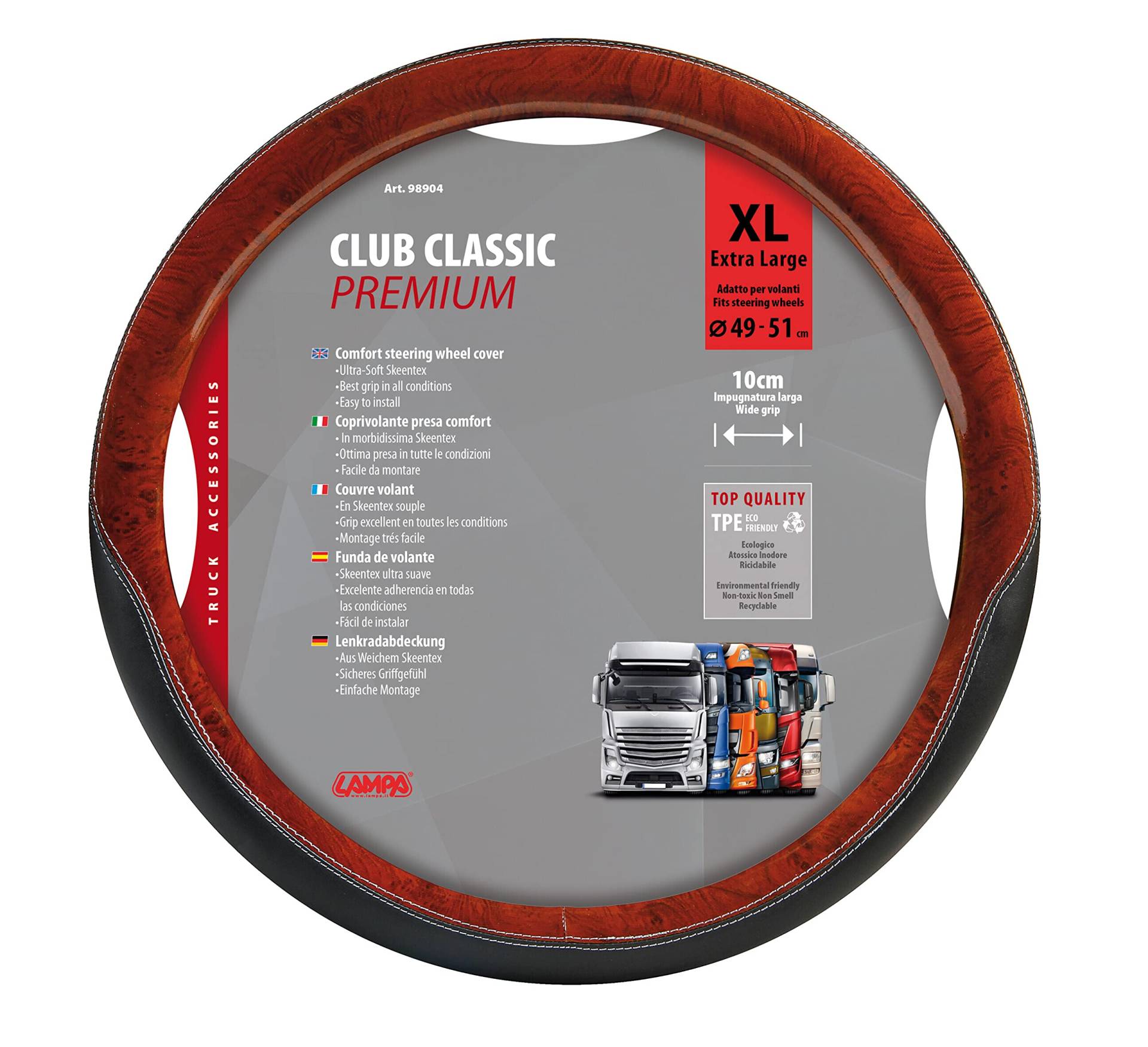 LAMPA 98904 Lenkradbezug Club Classic Premium XL LAMPA 98904 Lenkradbezug Club Classic Premium XL von Lampa