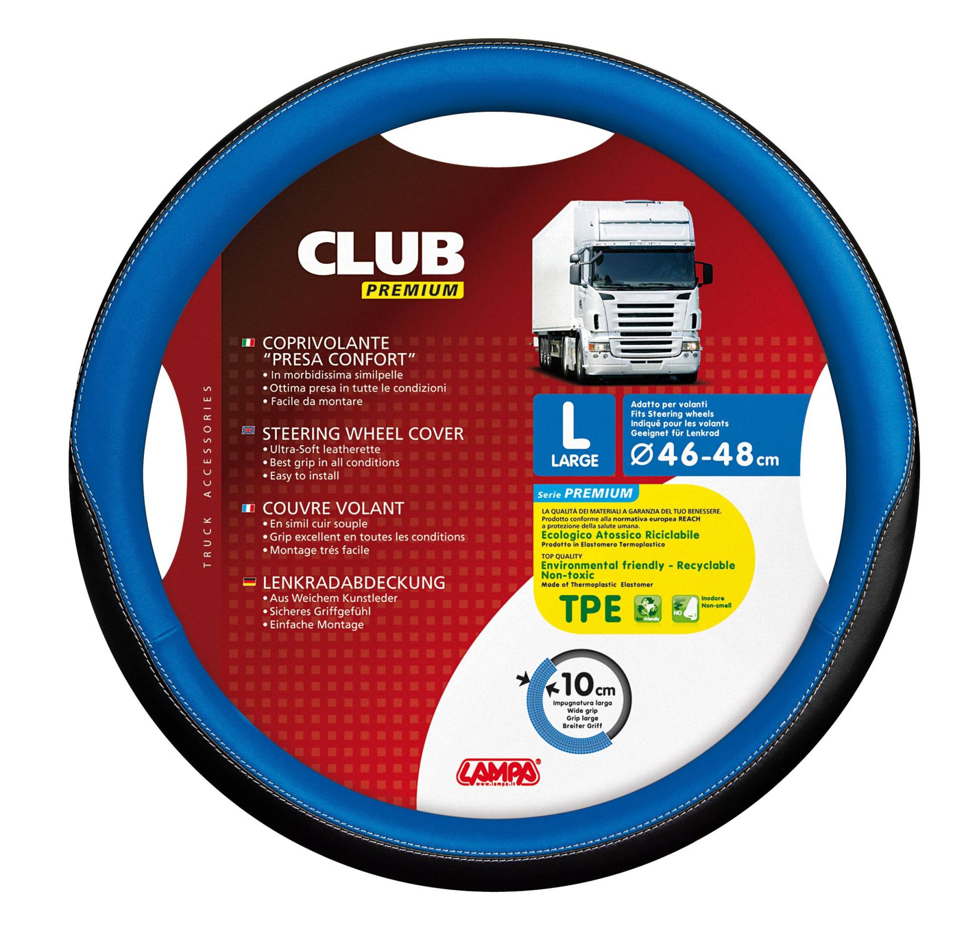 Lampa Club Premium 98907 Lenkradbezug, Blau, L Lampa Club Premium 98907 Lenkradbezug, Blau, L von Lampa