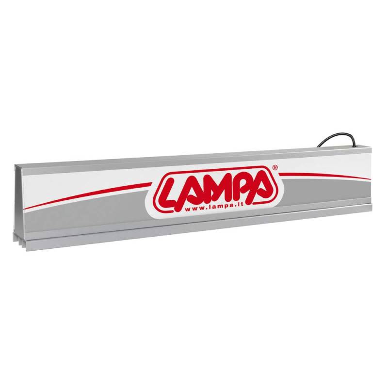 Lampa 99298 Slim Kopfteil mit Hintergrundbeleuchtung, 230 V – Silber von Lampa