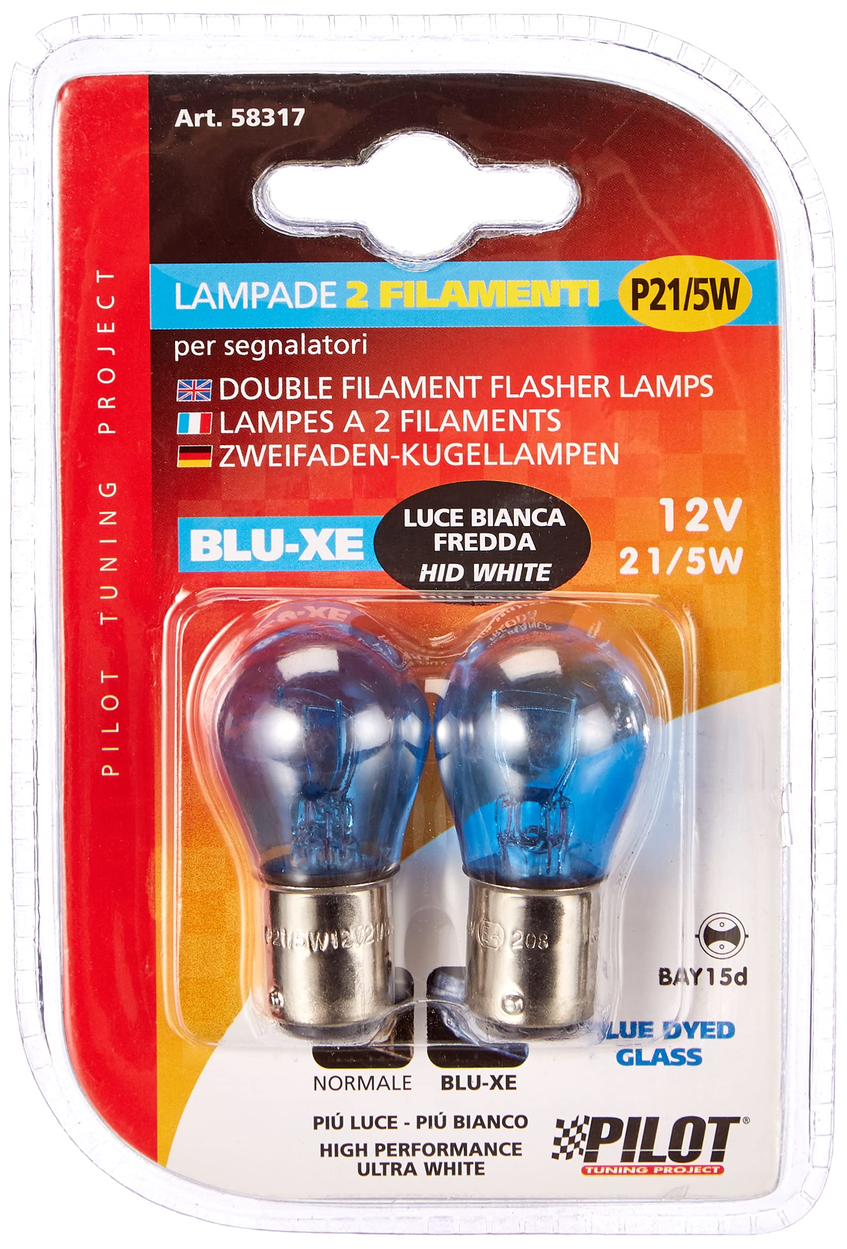 Lampa Blu-Xe 58317 Lampe, 2 Glühfäden, P21, 5 W, 12 V von Lampa