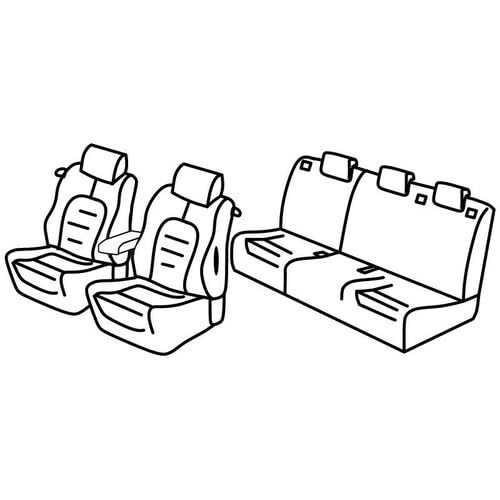 Set Sitzbezüge Superior - Beige - kompatibel für Alfa Romeo Mito (09/08>04/19) von Lampa