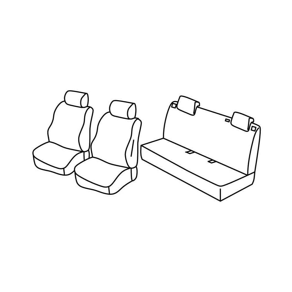 Set Sitzbezüge Superior - Beige - kompatibel für Fiat Grande Punto 5p (09/05>04/12) - Fiat Punto 5p (01/12>04/19) - Fiat Punto Evo 5p (10/09>04/12) von Lampa
