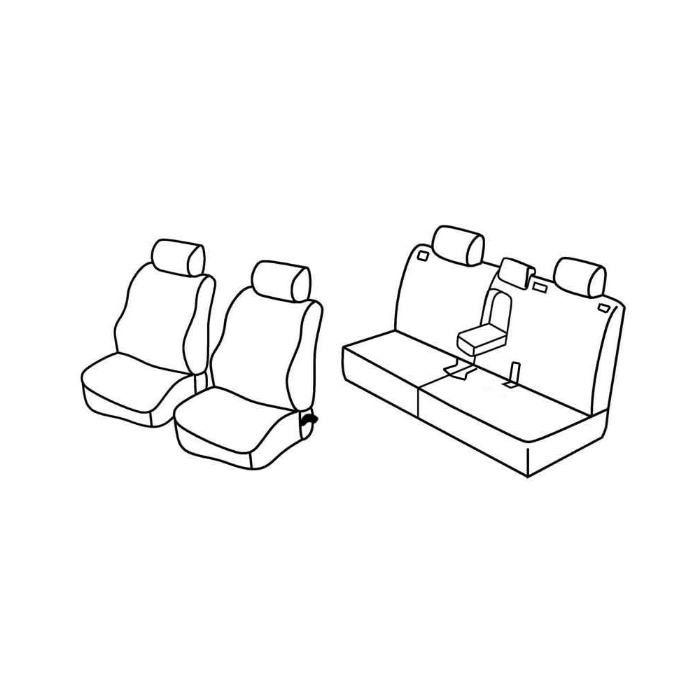 Set Sitzbezüge Superior - Beige - kompatibel für Toyota Land Cruiser 3p (12/02>10/09) von Lampa