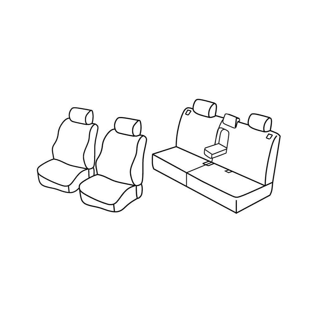 Set Sitzbezüge Superior - Beige - kompatibel für Toyota Land Cruiser 5p (12/02>10/09) von Lampa