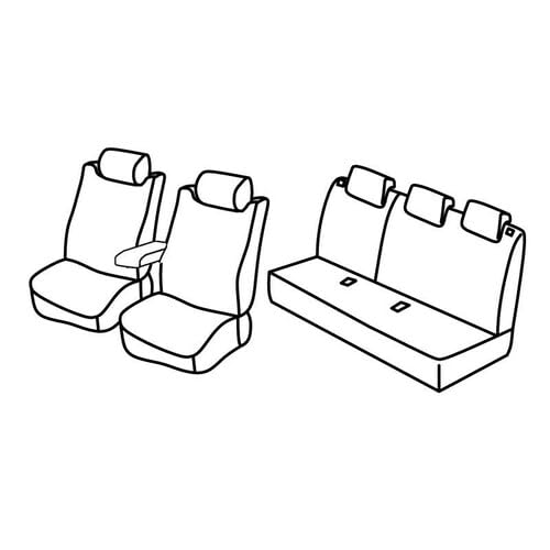 Set Sitzbezüge Superior - Beige - kompatibel für Toyota Yaris 5p (10/11>08/20) von Lampa