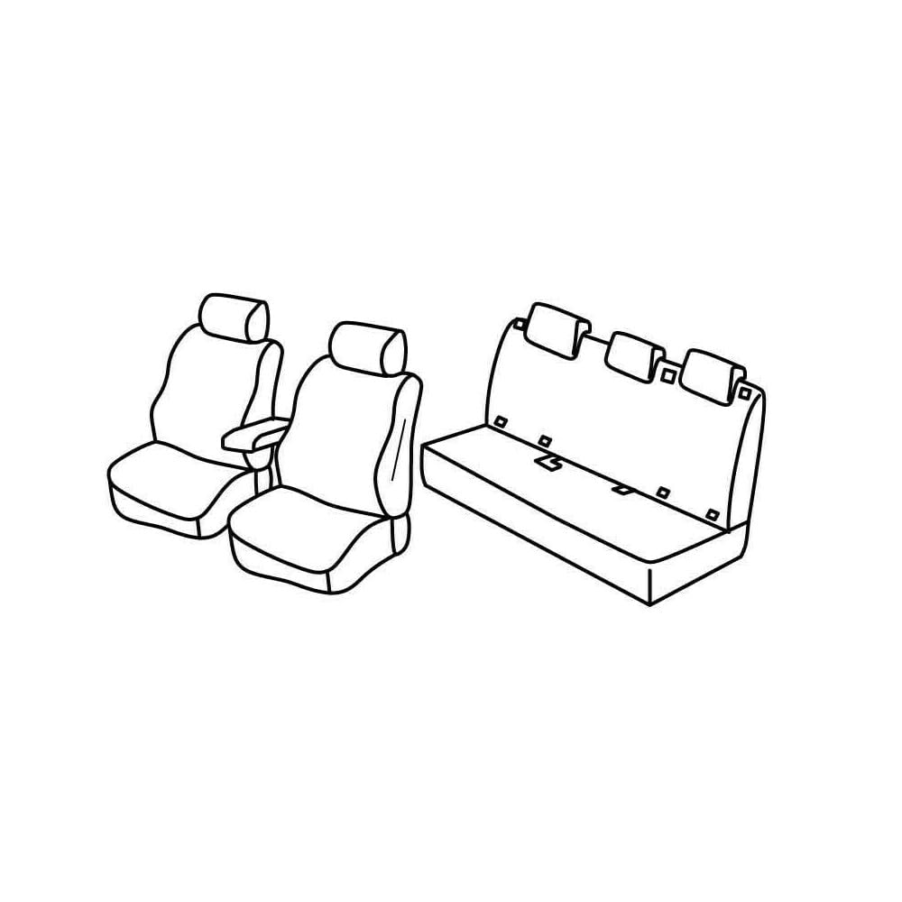 Set Sitzbezüge Superior - Grau/schwarz - kompatibel für Citroen C4 Cactus (05/14>01/18) von Lampa