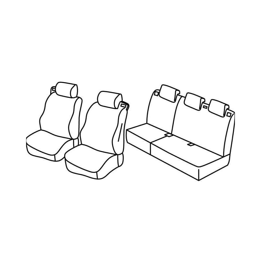 Set Sitzbezüge Superior - Grau/schwarz - kompatibel für Ford B-Max (10/12>07/18) von Lampa