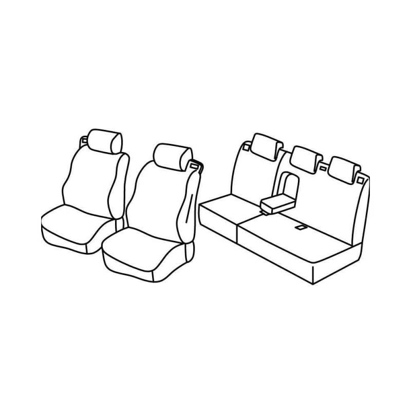 Set Sitzbezüge Superior - Grau/schwarz - kompatibel für Ford B-Max (10/12>07/18) von Lampa
