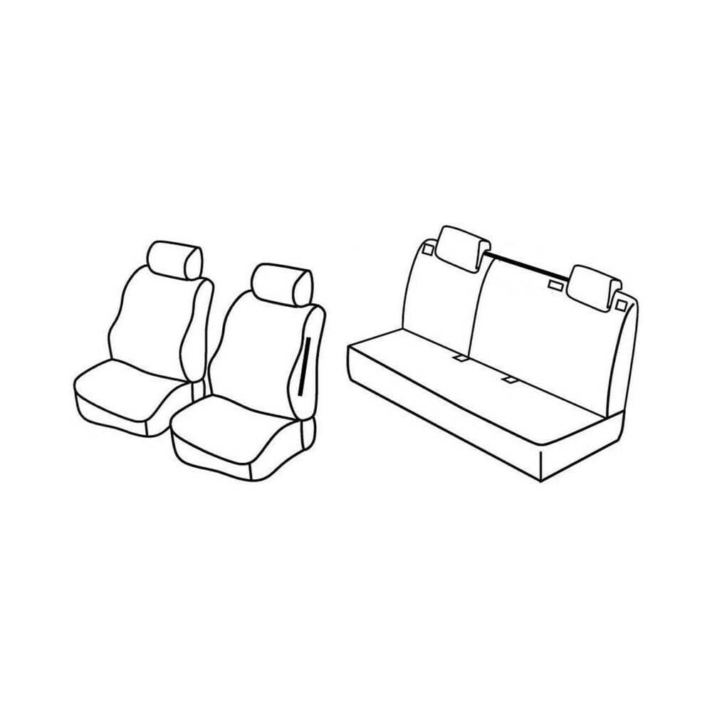 Set Sitzbezüge Superior - Grau/schwarz - kompatibel für Ford Fiesta 5p (09/08>05/17) von Lampa