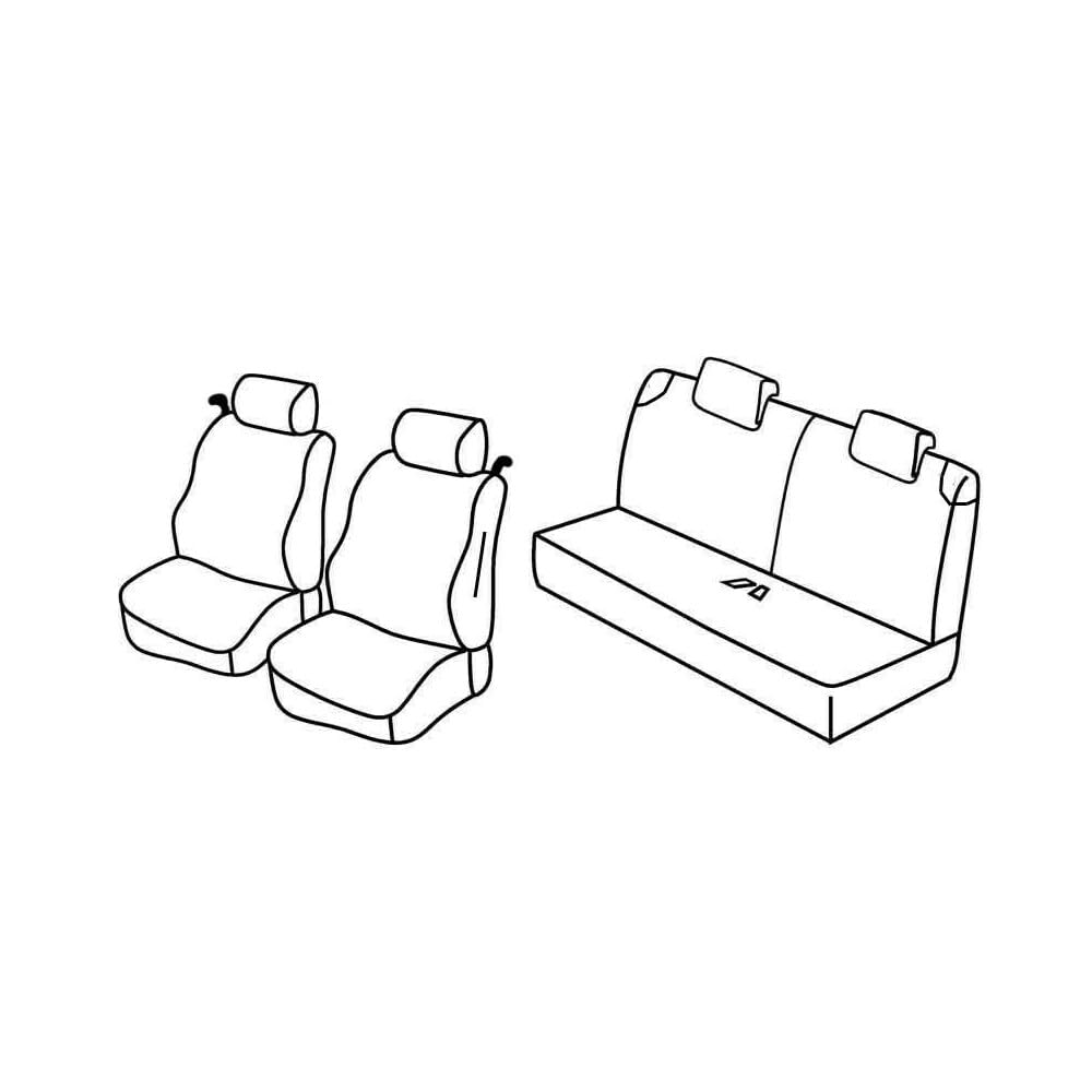 Set Sitzbezüge Superior - Grau/schwarz - kompatibel für Ford Ka (01/09>09/16) von Lampa