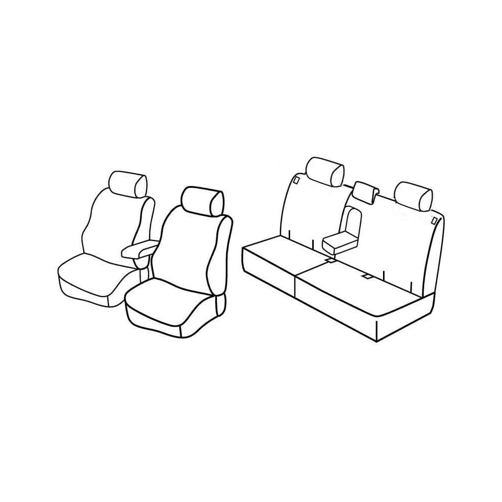 Set Sitzbezüge Superior - Grau/schwarz - kompatibel für Honda CR-V (10/12>10/18) von Lampa