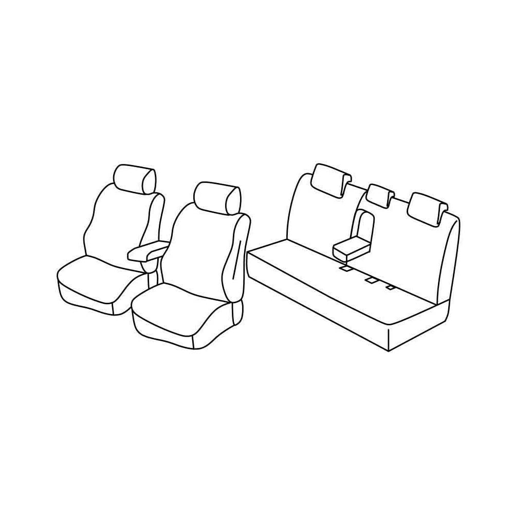 Set Sitzbezüge Superior - Grau/schwarz - kompatibel für Toyota Rav4 (11/17>02/19) von Lampa