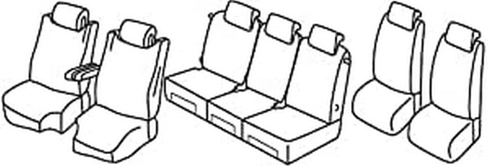 Set Sitzbezüge Superior - Nocciola - kompatibel für Citroen C4 Grand Picasso (10/13>05/16) von Lampa