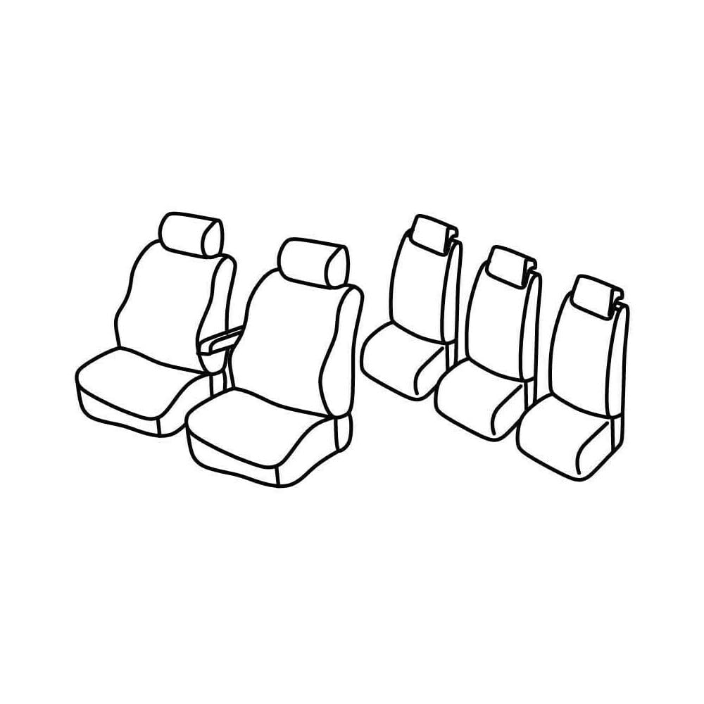 Set Sitzbezüge Superior - Schwarz/Blau - kompatibel für Ford C-Max (04/07>10/10) von Lampa