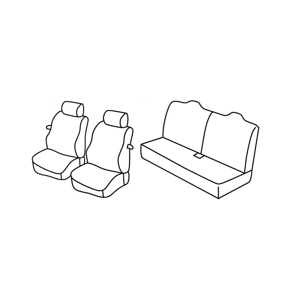 Set Sitzbezüge Superior - Schwarz/Blau - kompatibel für Ford Ka (09/96>12/08) von Lampa