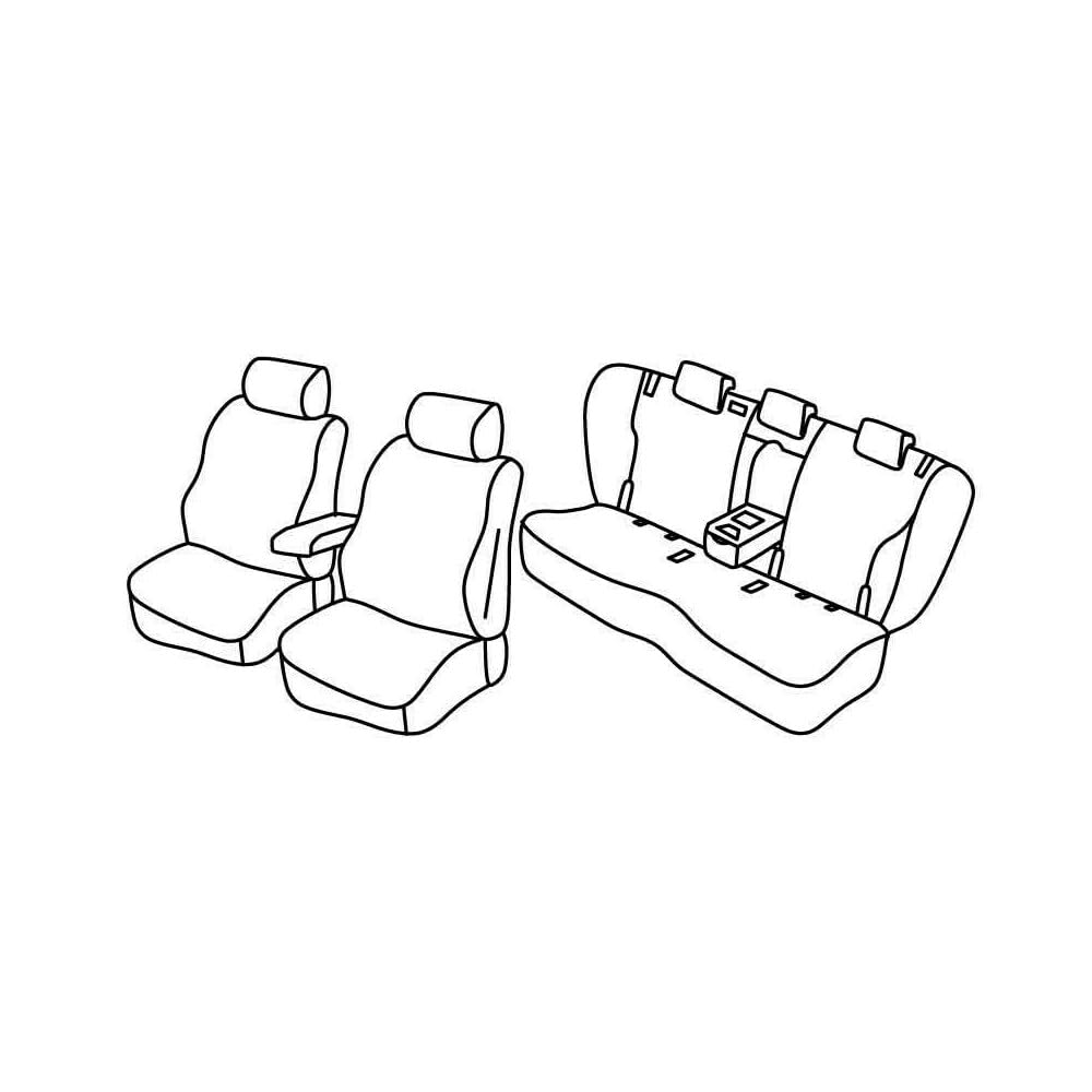 Set Sitzbezüge Superior - Schwarz/Grau - kompatibel für Audi Q5 (03/17>) von Lampa