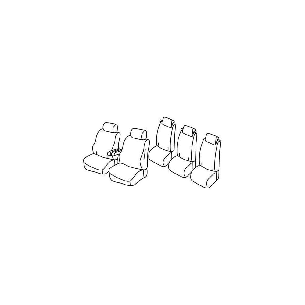 Set Sitzbezüge Superior - Schwarz/Grau - kompatibel für Citroen Berlingo M (09/18>01/22) und weitere Modelle von Lampa