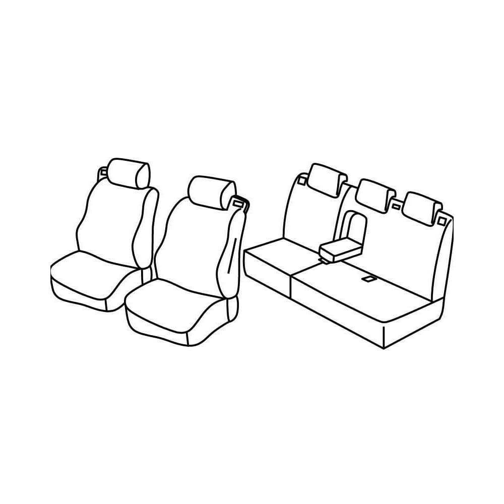 Set Sitzbezüge Superior - Schwarz/Grau - kompatibel für Ford B-Max (10/12>07/18) von Lampa