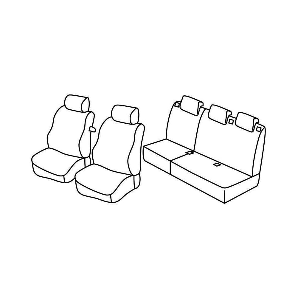 Set Sitzbezüge Superior - Schwarz/Grau - kompatibel für Ford Fusion (08/02>11/12) von Lampa