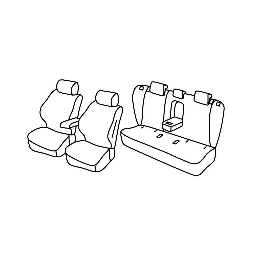Set Sitzbezüge Superior - Schwarz/Grau - kompatibel für Honda Accord Tourer (12/11>12/13) von Lampa