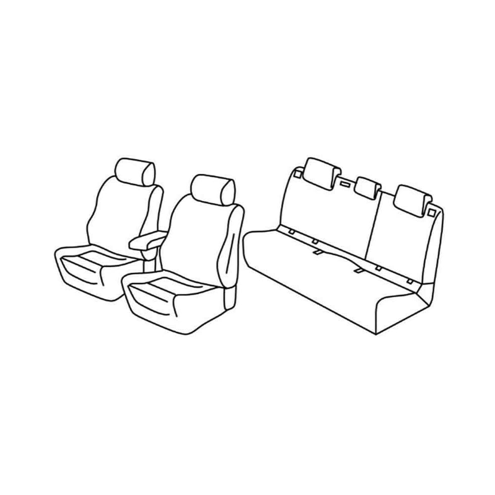Sitzbezüge oben - HAZEL - passend für VW Polo 5p (10/17>) R-Line, Beats, Highline von Lampa