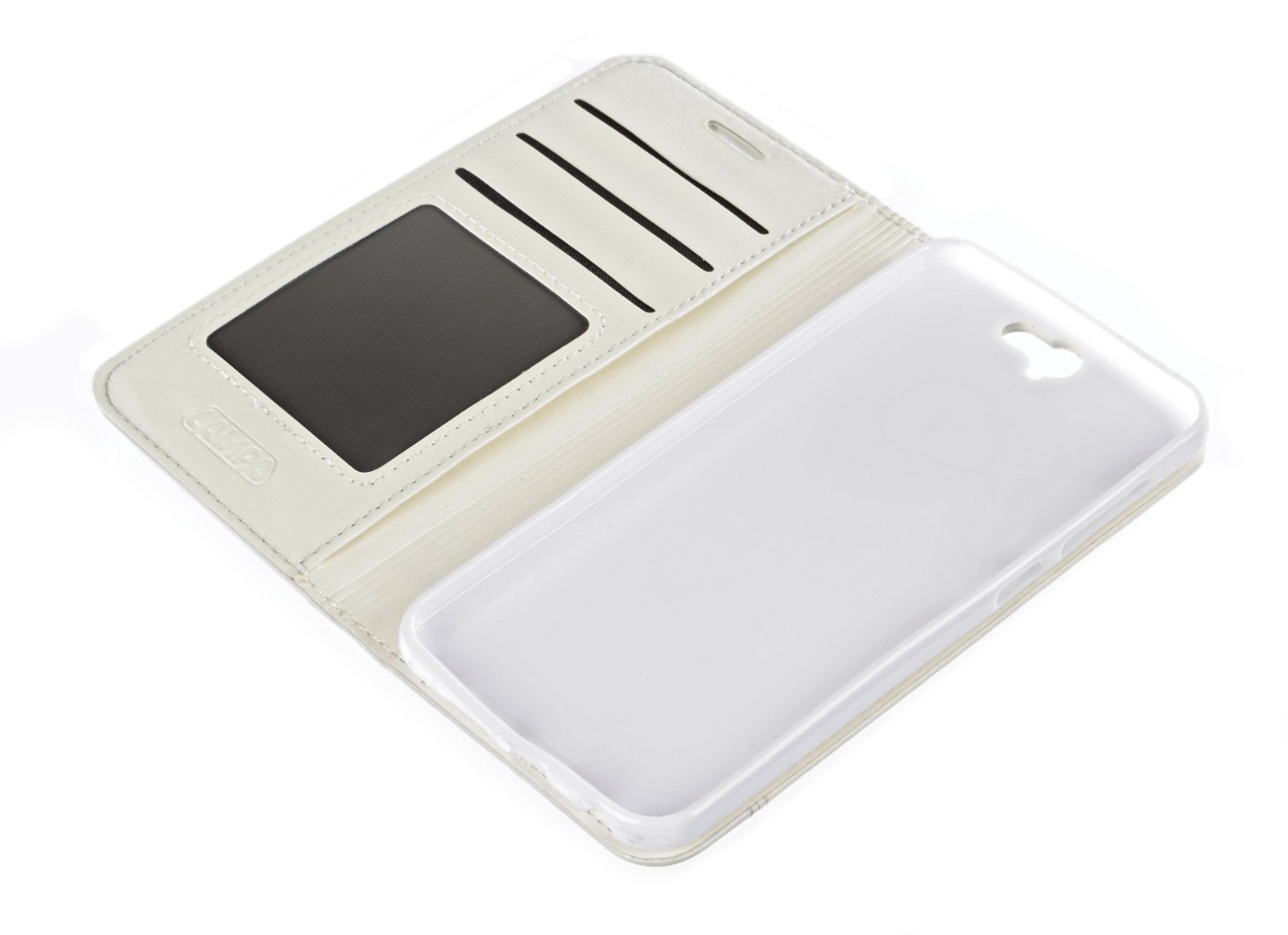 Wallet Folio Case, Cover A Libro - HTC One A9 - Bianco von Lampa