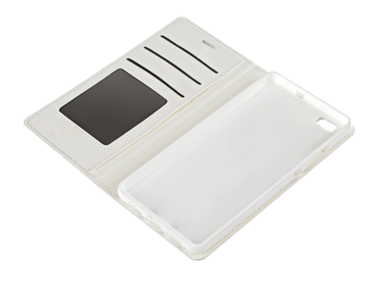 Wallet Folio Case, Cover A Libro - Huawei P8 Lite - Bianco von Lampa