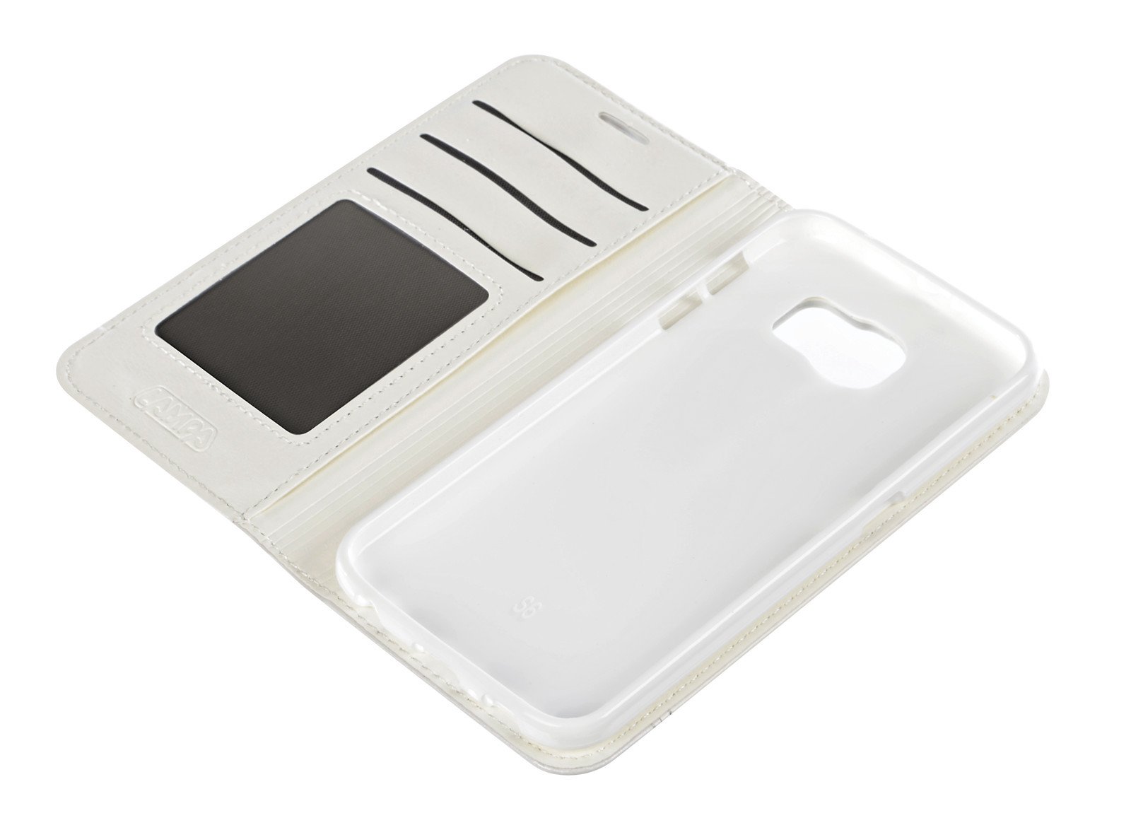Wallet Folio Case, Cover A Libro - Samsung Galaxy S6 - Bianco von Lampa