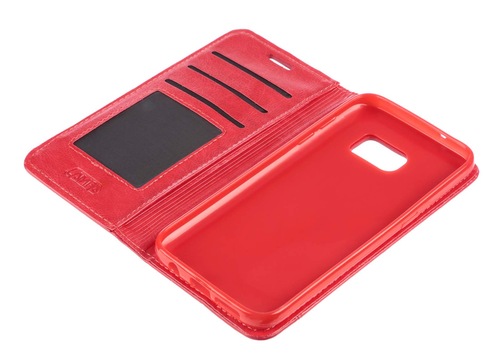 Wallet Folio Case, Cover A Libro - Samsung Galaxy S7 - Rosso von Lampa