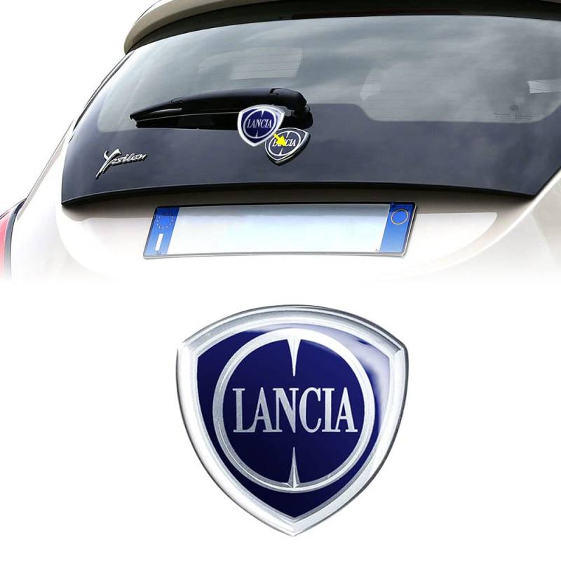 Lancia 21263 3D Aufkleber Offizielles Logo für Ypsilon, Hinten, 71 x 73 mm von Lancia