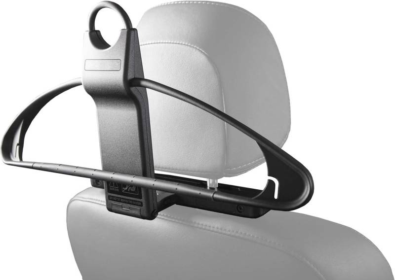 LANCO Automotive Premium Auto Kleiderbügel für die Kopfstütze, Kopfstützenbügel, PKW Kleiderbügel | klick System für schnelles Entnehmen von Lanco Automotive