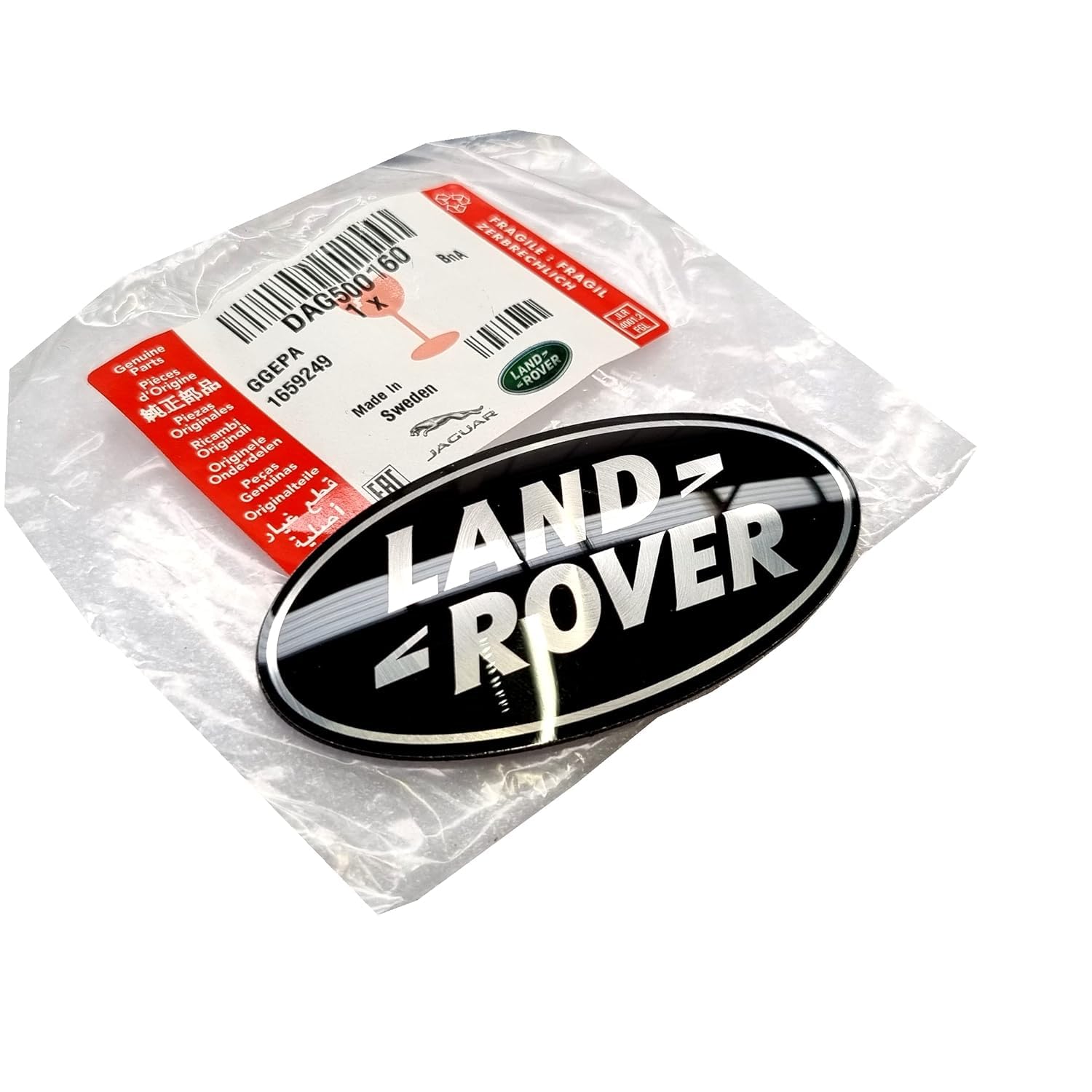 LAND ROVER Original OEM Range Rover Sport Kühlergrill-Emblem, schwarz, Namensschild DAG500160 LAND ROVER Original OEM Range Rover Sport Kühlergrill-Emblem, schwarz, Namensschild DAG500160 von Land Rover