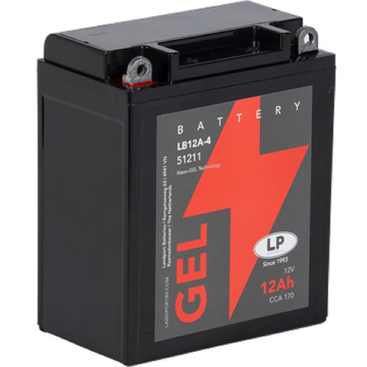 Landport Gel Roller- u. Motorradbatterie GB12A-A (YB12A-A Gel) DIN51211 von Landport