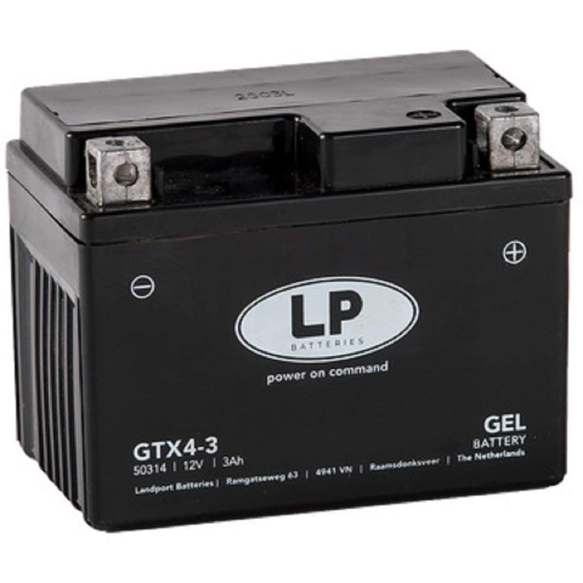 Landport Gel Roller- u. Motorradbatterie GTX4-3, MG G12-4 DIN 50314 (YTX4L-BS Gel) von Landport