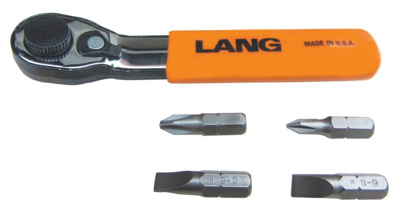 Lang 5pc Ratchet feinen Zahn Bit-Schlüssel-Satz von Lang Tools