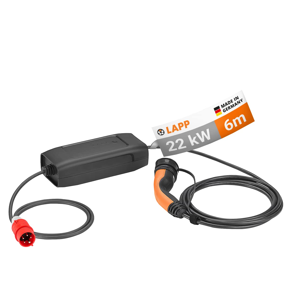 Lapp Mobility Typ 2 Ladestation 22kW / Basic / 32A / 3- Phasig/Ladekabel/Mode 2 / 6m von LAPP MOBILITY