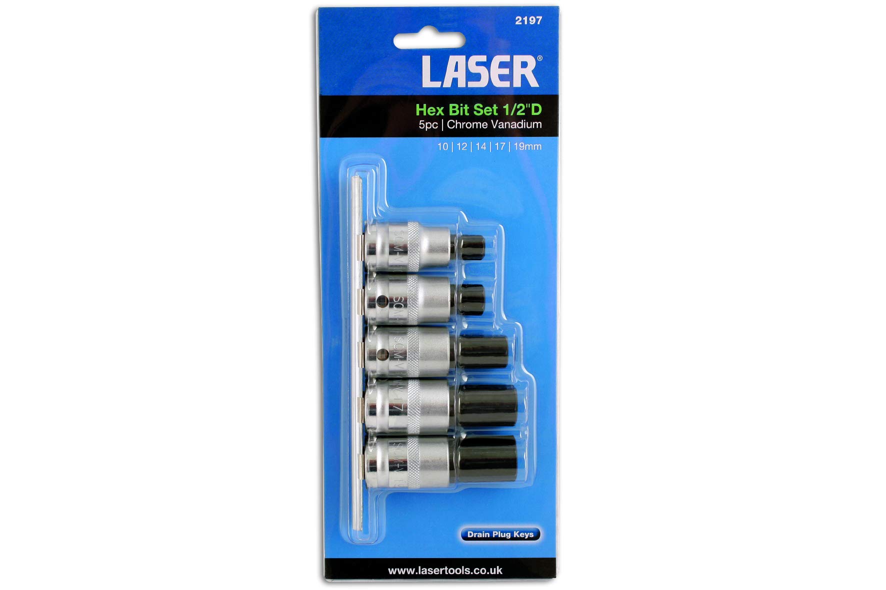 Laser 2197 Laser 2197 Satz Sk-Einsätze - MM 1/2” Dr. Steckschlüssel 5 -teilig von Laser